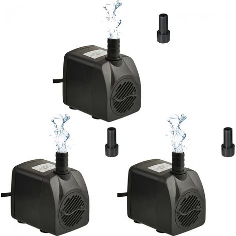 3x Pompe a Eau Submersible Reglable 800L H 16W Ideale pour Hydroponie Fontaine Aquarium et Bassin Cable 1,5m Purewave (1/5)