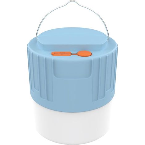 Lanterne de camping rechargeable - Éclairage extérieur à piles - Lampe LED rechargeable - Bleue - Étanche IPX4 (1/5)
