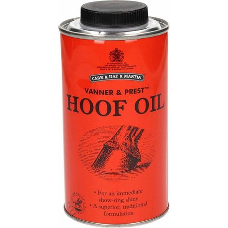 Huile saine pour sabots avec des propriétés antibactériennes Huile pour sabots Vanner & Prest 1000 ml