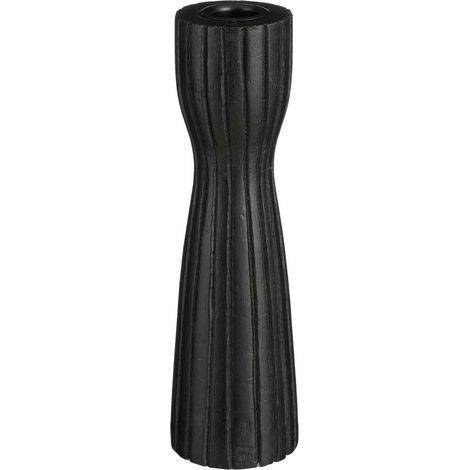 Mica Kerzenständer Indiana schwarz 20 x 6 cm Kerzenhalter