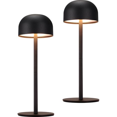 GBLY LED Tischlampe kabellos dimmbar - Höhenverstellbare Schreibtischlampe mit Touch (3000K/4500K/6000K), USB-C Schnellladung, IP44 wasserdicht für Homeoffice, Büro, Esszimmer Modernes Design in Schw