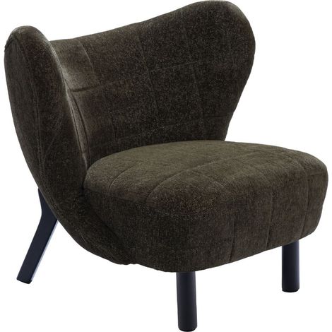 Fauteuil crapaud pieds métal et velours - GASPARD (1/5)