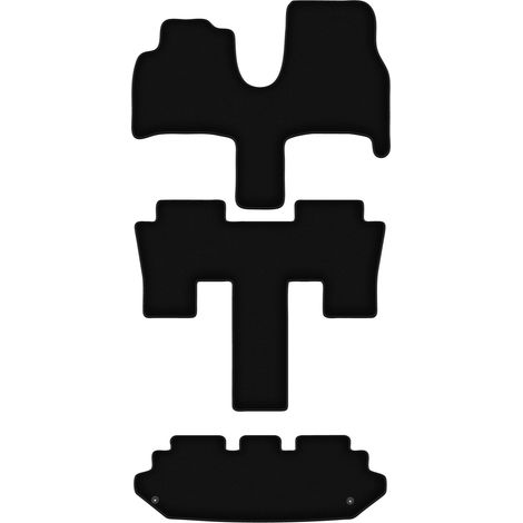 Alfombrillas de terciopelo negro BASIC para Fiat Ulysse II 7 plazas (2002-2010)