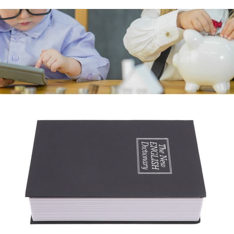 Coffret Sécurisé Coins pour Enfants Diccionnaire Shape avec Code Lock - Boîte Argent Livre Secret Cadeau Anniversaire Noir (1/5)