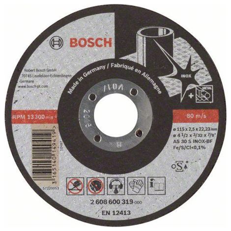 Bosch Trennscheibe gerade Expert for Inox AS 30 S INOX BF 115 mm 22,23 mm 2,5 mm - 2608600319 (1/5)