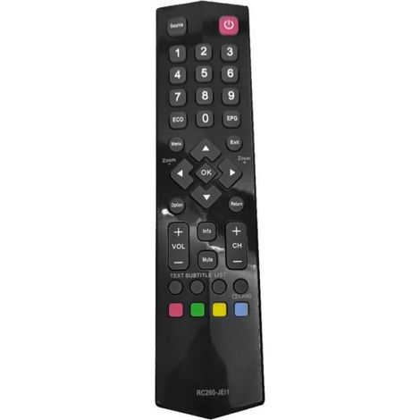 Télécommande RC260 - Pour TV TCL LED55S4690 LED48S4690 LED32S4690 - Compatible Sans Programmation - Noir - 1 Pièce (1/5)