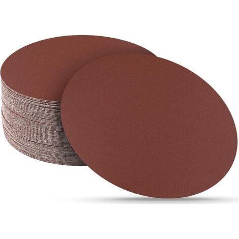 30 Stück Schleifscheiben, 180 mm runde Schleifscheiben ohne Löcher Schleifpapier mit 320er Körnung für Trockenbauschleifer/Wandschleifer (Langhalsschleifer) (1/5)