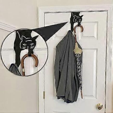 SZTXJ Kitten Door Holder - Sturdy Metal Hooks - Tool-Free Installation - Compact Design - Rust-Resistant Black Coating - Home/Office/Storage - Home Accessories - NANOTEH (1/5)