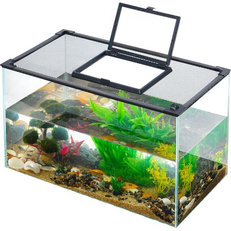 Couvercle de réservoir de Poisson avec fenêtre - Couvercle magnétique pour Aquarium de réservoir de Poisson - Filet Anti-Saut - Maille pour protéger Les Poissons Saut Hors du (1/5)