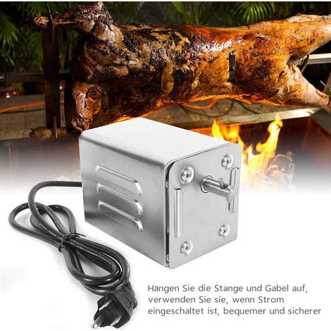 Moteur de Barbecue 70KG Acier Inoxydable Barbecue Grill Torréfacteur Moteur Électrique Poulet Chèvre Poulet BBQ Broche Rôtissoire (1/4)