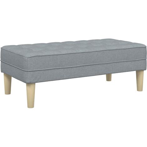 banc Gris clair 113 x 57 x 39 cm tissu CFW268276 (1/5)