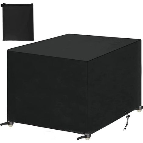 Housses de Meubles de Jardin, Housse Salon de Jardin Bache de Protection Table Extérieur Imperméable 420D Oxford Anti-UV Résistance au Vent Carré 140x140x90cm (1/4)