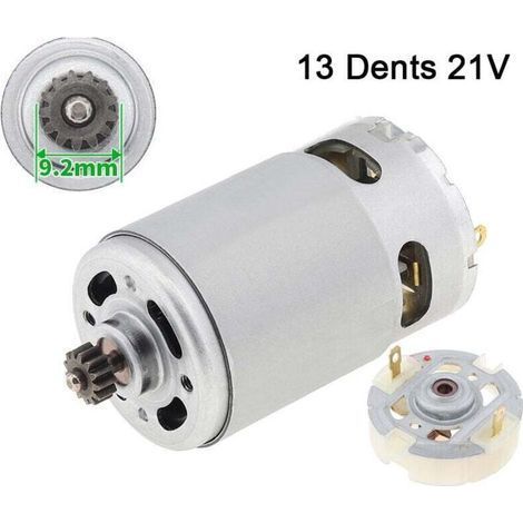 Moteur à courant continu RS550 à deux vitesses avec 13 dents - Moteur brossé - 21V, plus porte-balais de service (1/4)