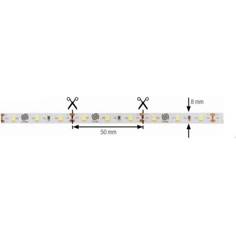 Striscia LED dimmerabile 12V – 12W/m 1200 lm/m – Autoadesiva IP20 – 2 metri bianco neutro per soffitto, cucina, ufficio, bagno, terrazzo (1/2)