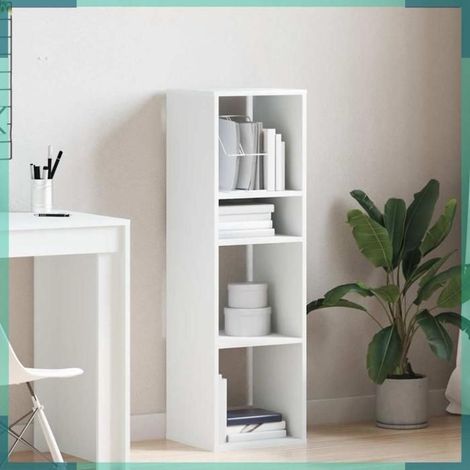 Bibliothèque - 860283 - Blanc - Bois d'ingénierie - 34 x 31 x 112 cm (1/5)