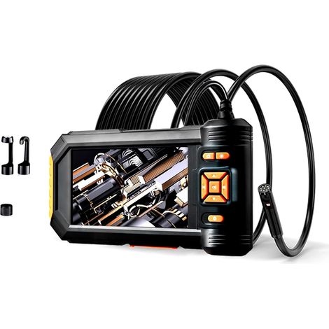 Endoscope industriel à double objectif 1080p avec écran de 5 pouces - Caméra d'inspection de tuyau d'égout - 2600 mAh (1/5)