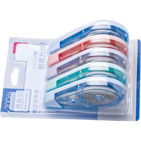 ou 6 morceaux de ruban correcteur à séchage rapide de 5 mm (1/5)