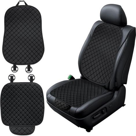 Coprisedile per auto con tasca portaoggetti, cuscino per sedile e schienale, protezione per sedili anteriori, tappetino universale per sedile auto, coprisedile per conducente (1/5)
