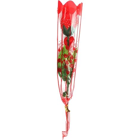 Rosa roja LED intermitente de 30 cm (12 pulgadas) - Tallo brillante, perfecta para el Día de San Valentín, el Día de la Madre, bodas, cumpleaños, aniversarios y ramos hechos a mano.