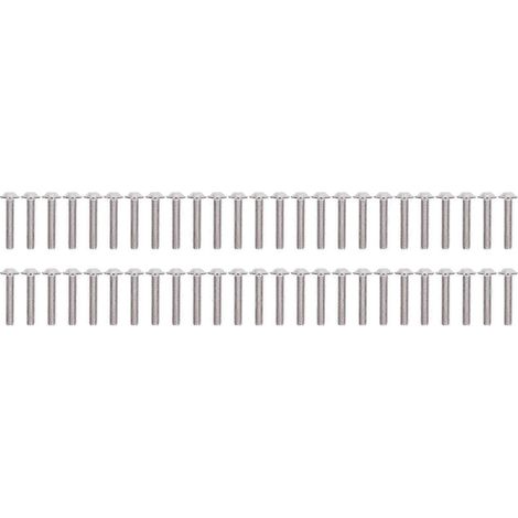 50 Stück Flanschschrauben mit Linsenkopf, A2-70 Edelstahl, Linsenkopf-Innensechskantschrauben, Set M8x45 mm