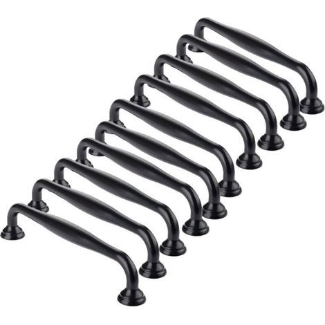 [NEVER USED] 10pcs black cabinet handle -black kitchen cabinet handles door handles drawer bedroom center distance 96mm,Handles for wardrobes