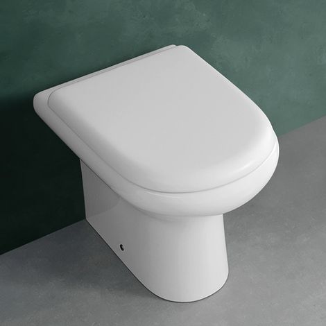 Vaso a terra filomuro Rak serie Compact scarico universale Rimless (1/4)