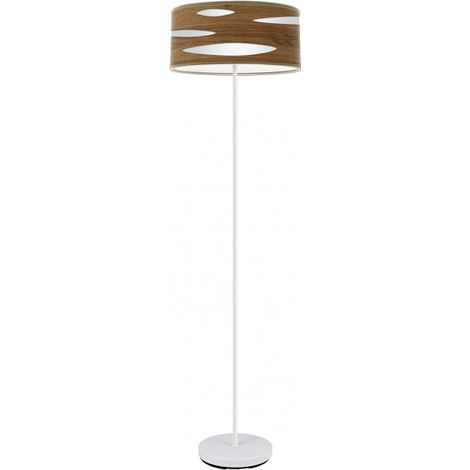 Odra 1xe27 Weiß/Dunkelholz 165x40x40 Cm mark FABRILAMP Boden