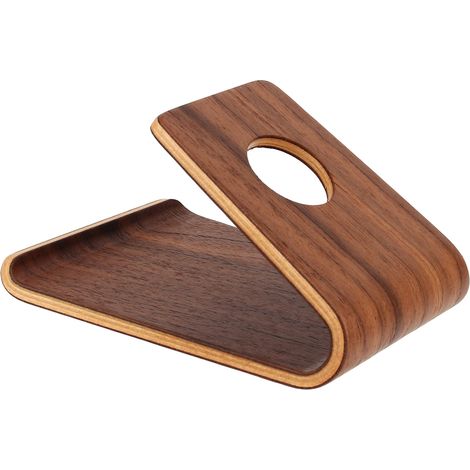 Support de téléphone en bois antidérapant et léger, compatible avec tous les téléphones portables et tablettes. (1/5)