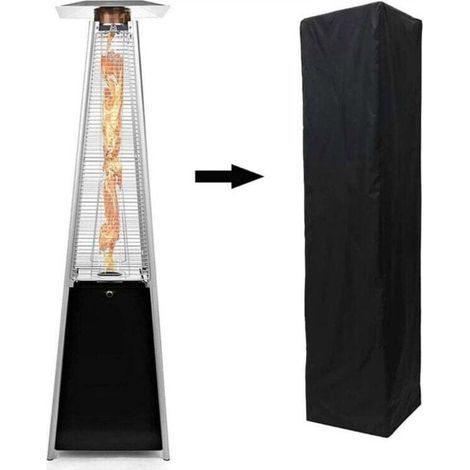 Housse pour Parasol Chauffant - Chauffage Terrasse Gaz Pyramide, Couverture De Chauffe-Patio De Terrasse Imperméables Couverture Anti-déchirure Anti-Neige Résistant Au Vent H87 x W21 x D24 inch (1/5)