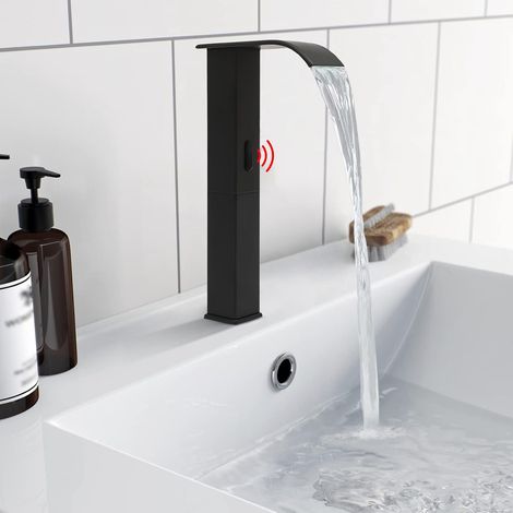 Infrarot Sensor Waschtischarmatur, BerüHrungslose Wasserhahn, Edelstahl Automatischer Bad Einhand Mischbatterien FüR Badezimmer (1/5)