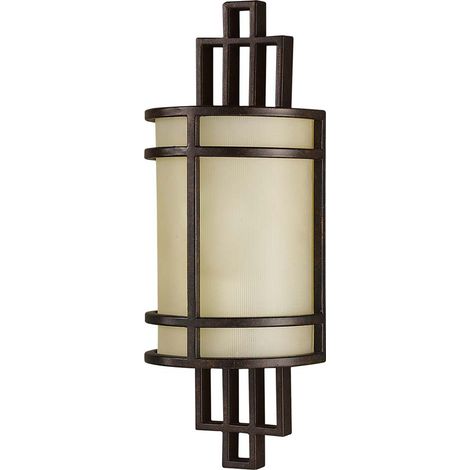 Wandlampe Leuchte Stahl Bronze H 38,7 cm Flurleuchte 1 Flammig