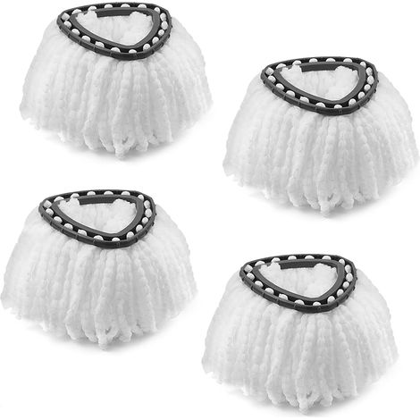 Replacement Head for EasyWring Clean Turbo 2 in 1 Classic Spin Microfiber Mop, Universal Replacement Head for Triangular Mop (4PCS) (1/5)