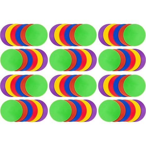 72 PièCes Marqueur de Tache Coloré Marqueurs D'Agilité Antidérapants CôNes Plats Points pour la Pratique de la Danse D'EntraîNement de Basket-Ball de Football (1/5)