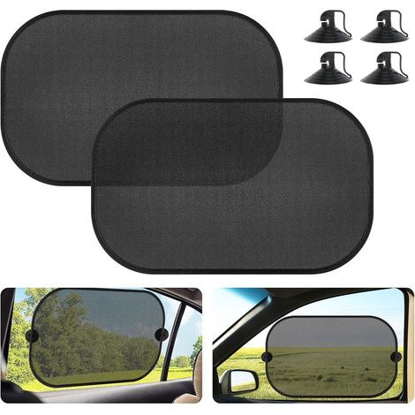Pare-soleil de voiture, lot de 2, avec ventouses, protection UV, pare-soleil pour enfants, 44 x 36 cm (1/5)