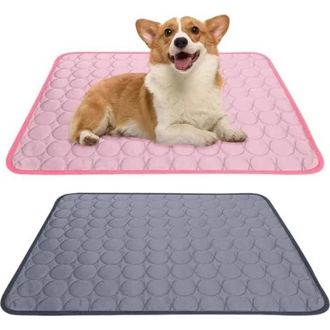 Lot De 2 Tapis Rafraîchissants Pour Chats Et Chiens, 70 X 55 Cm, Couverture Rafraîchissante, Portable, Respirant, Pour La Mai