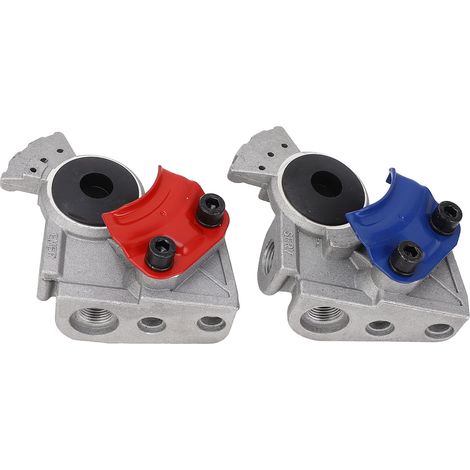 1 paire 37 degrés Gladhand ensemble rouge bleu remorque Glad frein à main tuyau d'air connecteur de couplage pour semi-remorques camions (1/5)