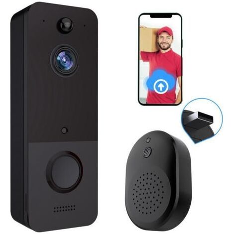 WIFI sonnette maison intelligente téléphone sans fil porte cloche caméra sécurité interphone vidéo 720P HD IR Vision nocturne