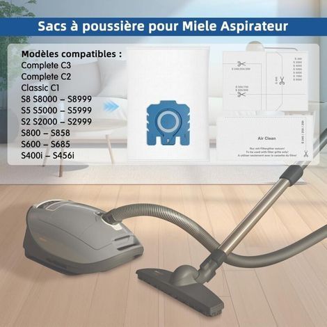 20 Staubsaugerbeutel, kompatibel mit Miele GN 3D Efficiency S2 S4 S5 S6 S8 Complete C2/C3 Classic C1 Staubsaugern, z. B. Miele 9917730, mit automatischer Staubabdichtung und Filter (1/3)