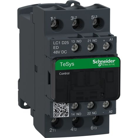 TeSys LC1D - contacteur - 3P - AC-3 440V - 25A - bobine 48Vcc - LC1D25ED (1/2)