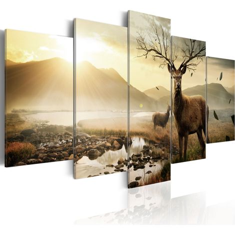 Quadro - Tundra e cervi - 100x50 (1/4)