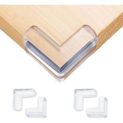 12 Stück Tischkantenschoner, stoßfester Babyschutz, transparent für Möbel und Tische (1/4)
