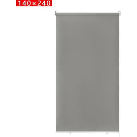 Gris Store Enrouleur de Protection Solaire Extérieur à Enrouleur e Balcon 140x240cm (1/4)