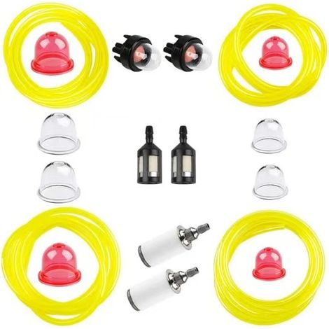Tuyaux d'essence HUZTL n° 4 de 1,2 m (4 pieds) pour petits moteurs 2 temps, compatibles avec les tondeuses à gazon Poulan, Weedeater, Craftsman, Husqvarna et autres. (1/5)