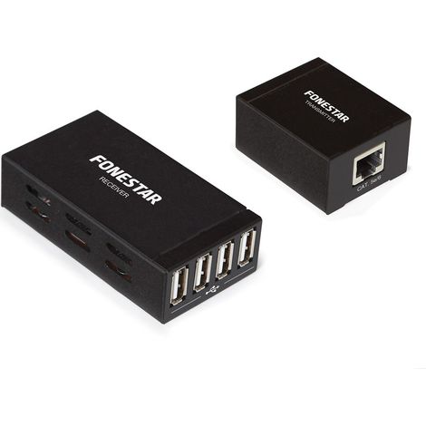 USB UTP RJ45 UTP Extender mit 4 Port Hub
