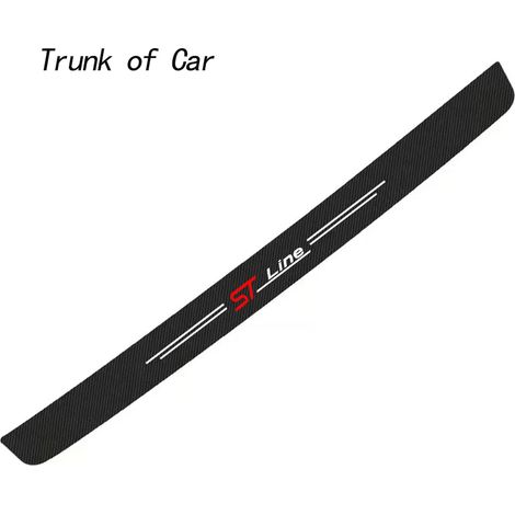 (1 pièce) Bande adhésive de protection de seuil de porte en fibre de carbone imperméable pour Ford Focus Mustang ST LINE Mk3/Mk4 (1 pièce)