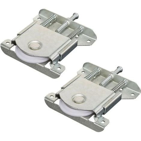 Roulette Pour Porte Coulissante - Acier Et Nylon - Réglable En Hauteur - Silencieuse Et Robuste - Lot De 2