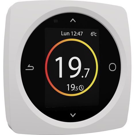 Thermor – Thermostat connecté 228 à piles – Communication radio ZigBee – Écran digital couleur – Programmation horaire personnalisable