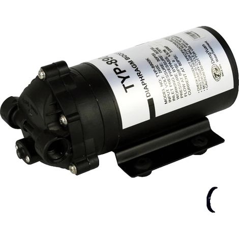 Bomba de refuerzo para filtro de agua, capacidad de 800 GPD, entrada de 24 V CC, con accesorios. (1/2)