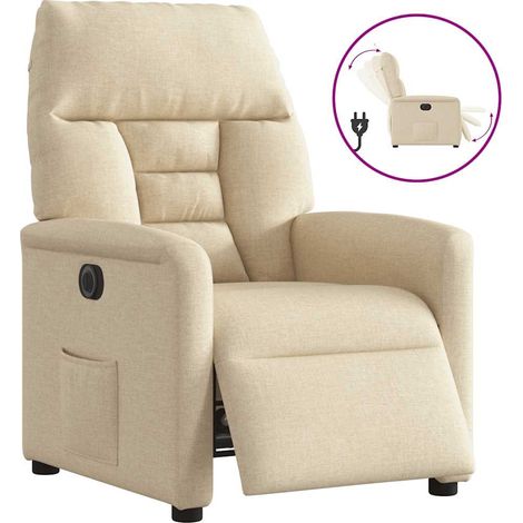 Relaxsessel Elektrisch Creme Stoff (1/5)
