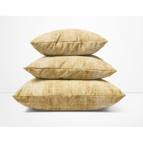 Cuscino ARREDO VELVET OCRA in Morbido tessuto Vellutato Antimacchia cm. 40 - 50 - 60 Made in Italy Cm. 60x60